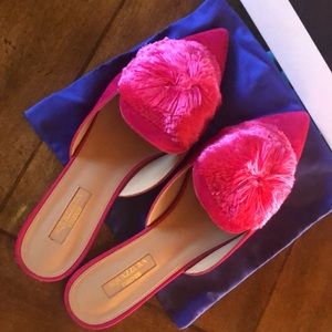 Escarpins Aquazzura "Powder Puff" - Velours Rose, Talon Ultra Haut, Taille 36, Occasion